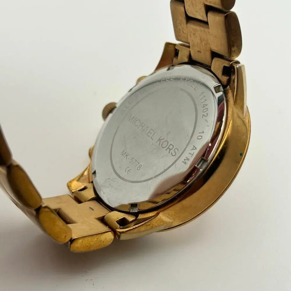 Michael Kors MK-5778 Rose-gold Runway Chronograph Watch, Working